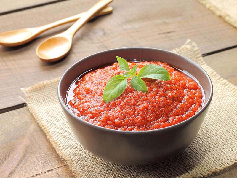سس گوجه فرنگی خانگی خوشمزه و طبیعی