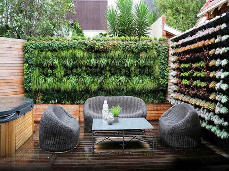 باغچه عمودی، دیوار سبز شهر و خانه